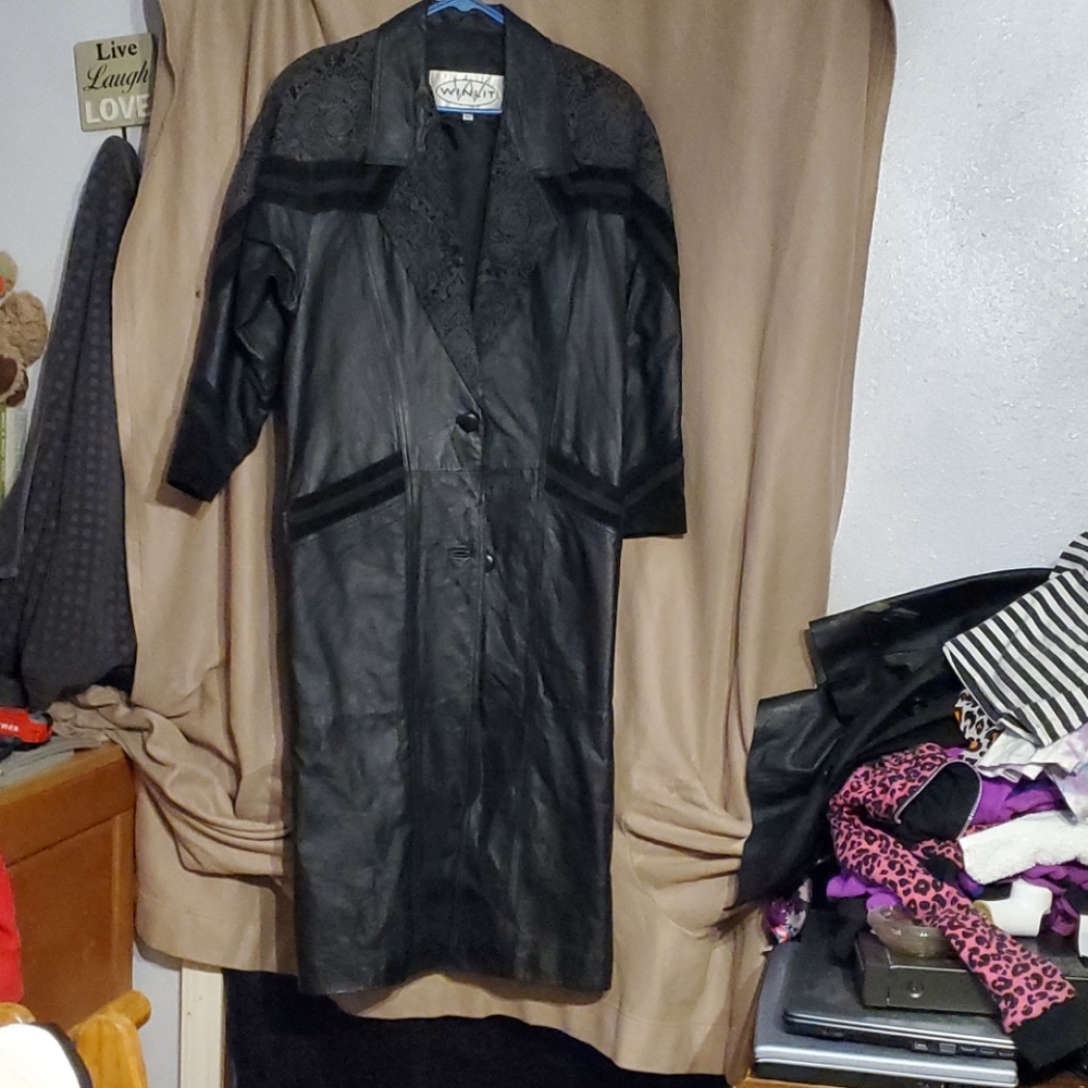 Women's  Long Leather Jacket